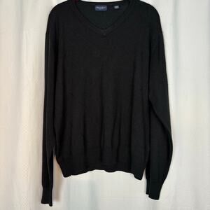 Linea Rosso merino wool blend black diamond print sweater grandpacore academia